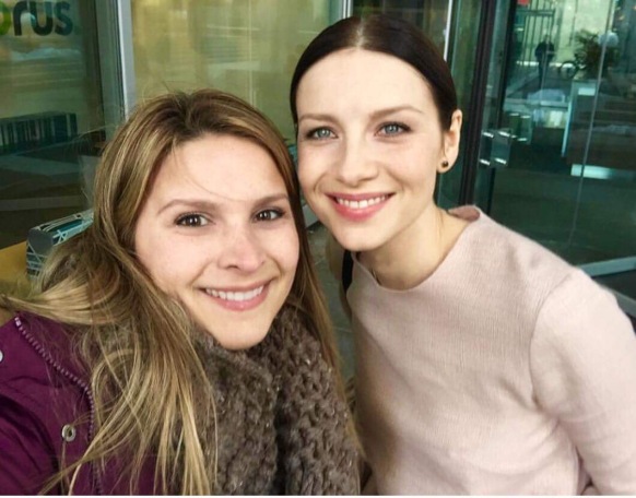 Julia with Caitriona at the Morning show